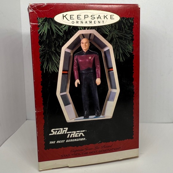 Vintage 1995 Star Trek Next Generation Captain Picard Hallmark Keepsake Ornament - Picture 1 of 4